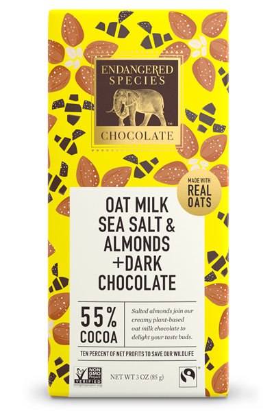 Oat milk, sea salt & almonds + 55% dark chocolate